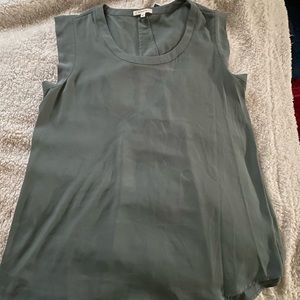 Pleione sleeveless olive top